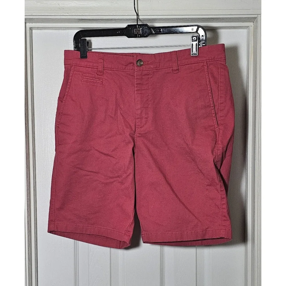 Johnnie O Chino Shorts Men's Size 33 Malibu Red Cotton 9